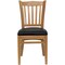 Emma and Oliver Vertical Slat Back Wooden Restaurant Dining Chair